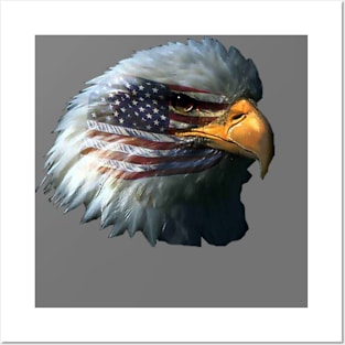 AMERICAN FLAG BALD EAGLE PATRIOTIC Posters and Art